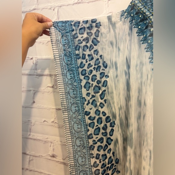 Soft Surroundings animal print chiffon kaftan dress in size medium/large - Picture 5 of 7